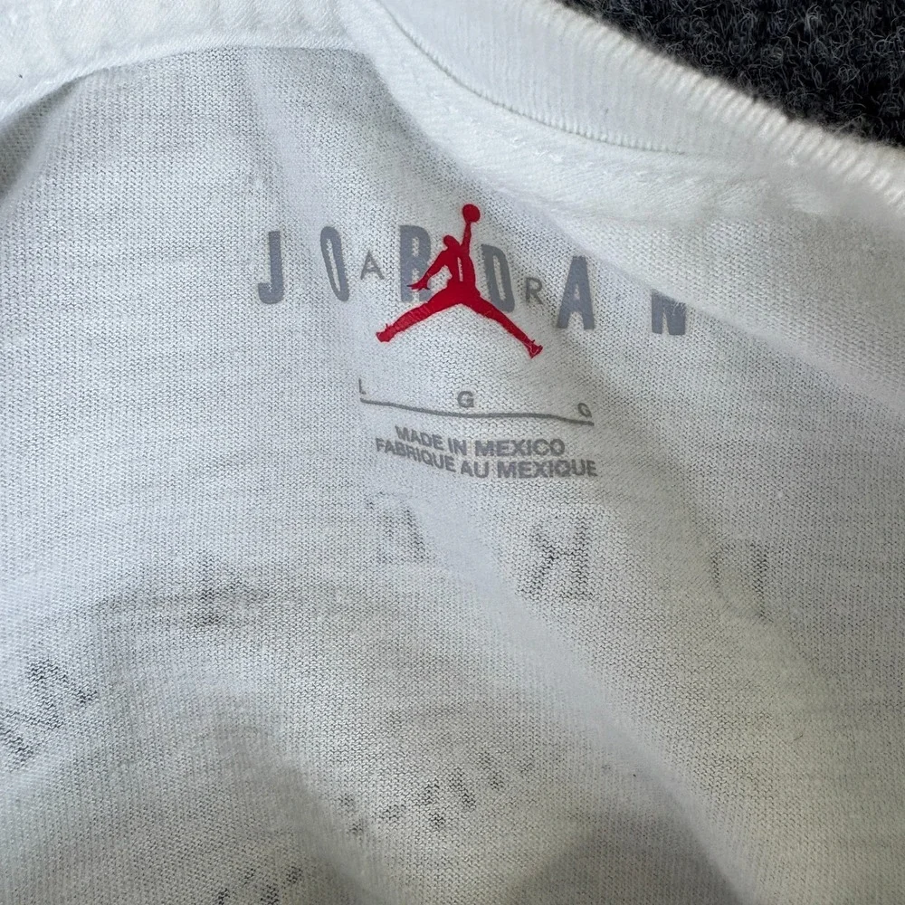 Jordan T-Shirt Mens Large White In Your Dreams In Your Nightmares Graphic Cotton